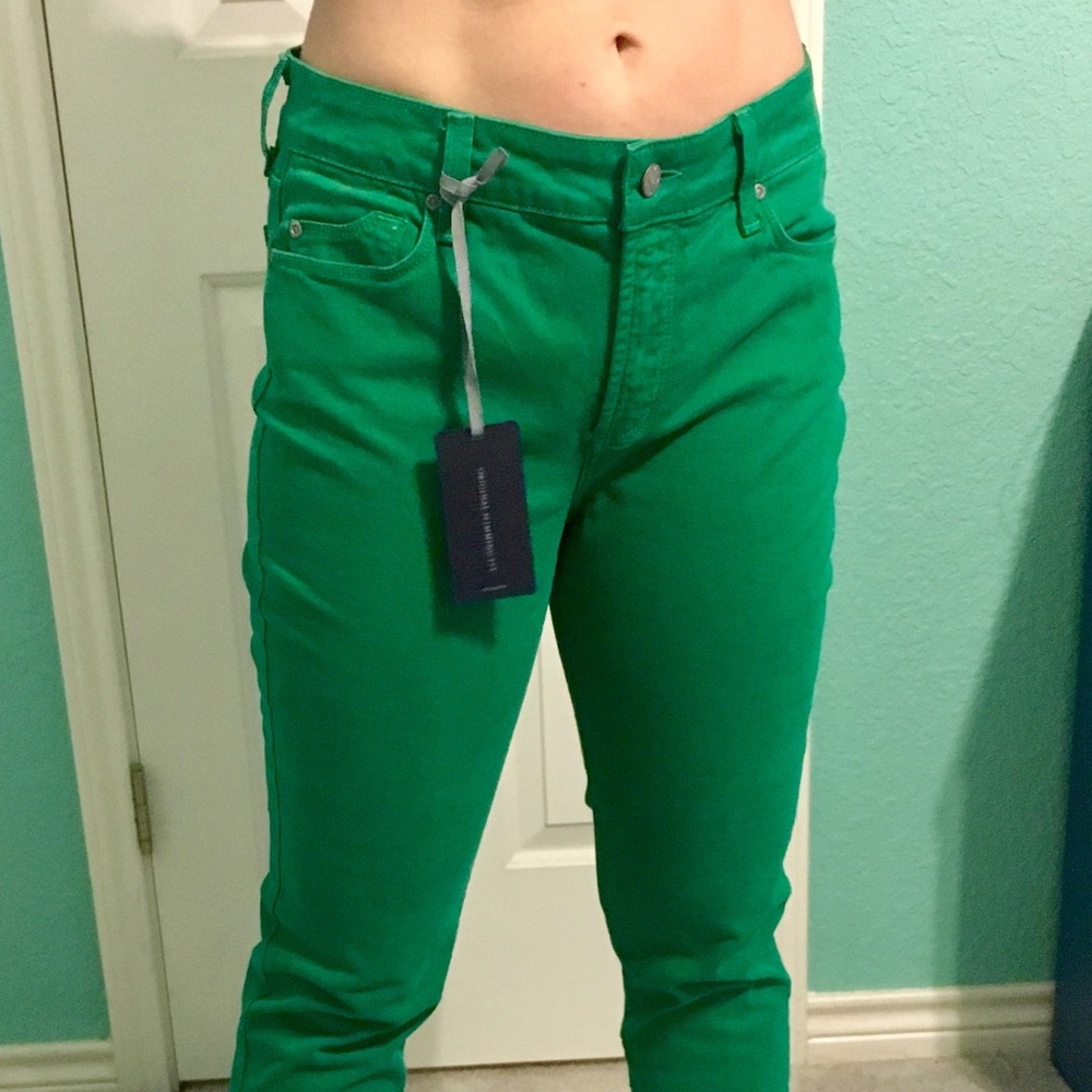 Bright green jeans